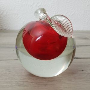 OGGETTI Bubble Art Apple Glass Paperweight Murano